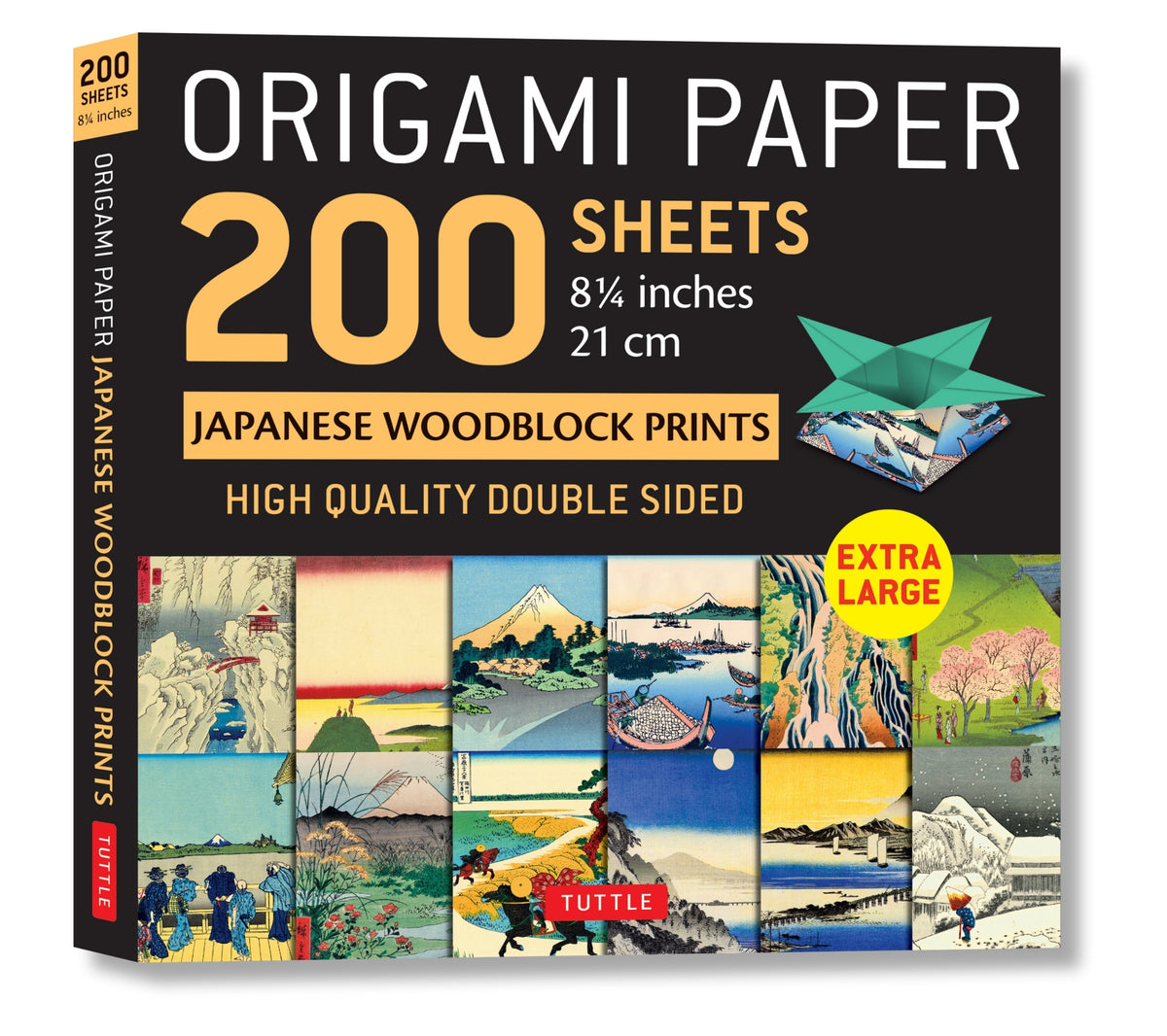 Origami Paper 200 sheets Japanese Woodblock Prints 8 1/4"