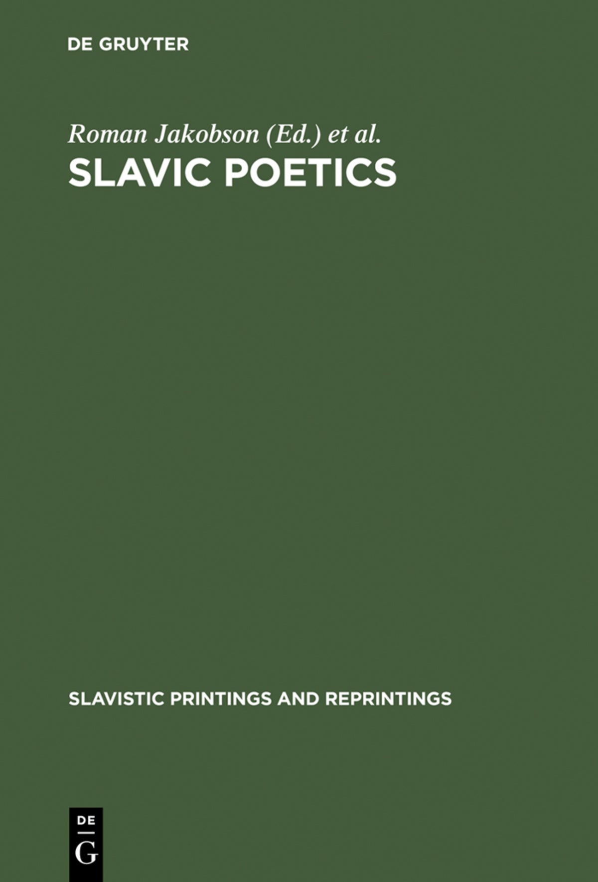 Cover image for Slavic Poetics ISBN 9789027925268