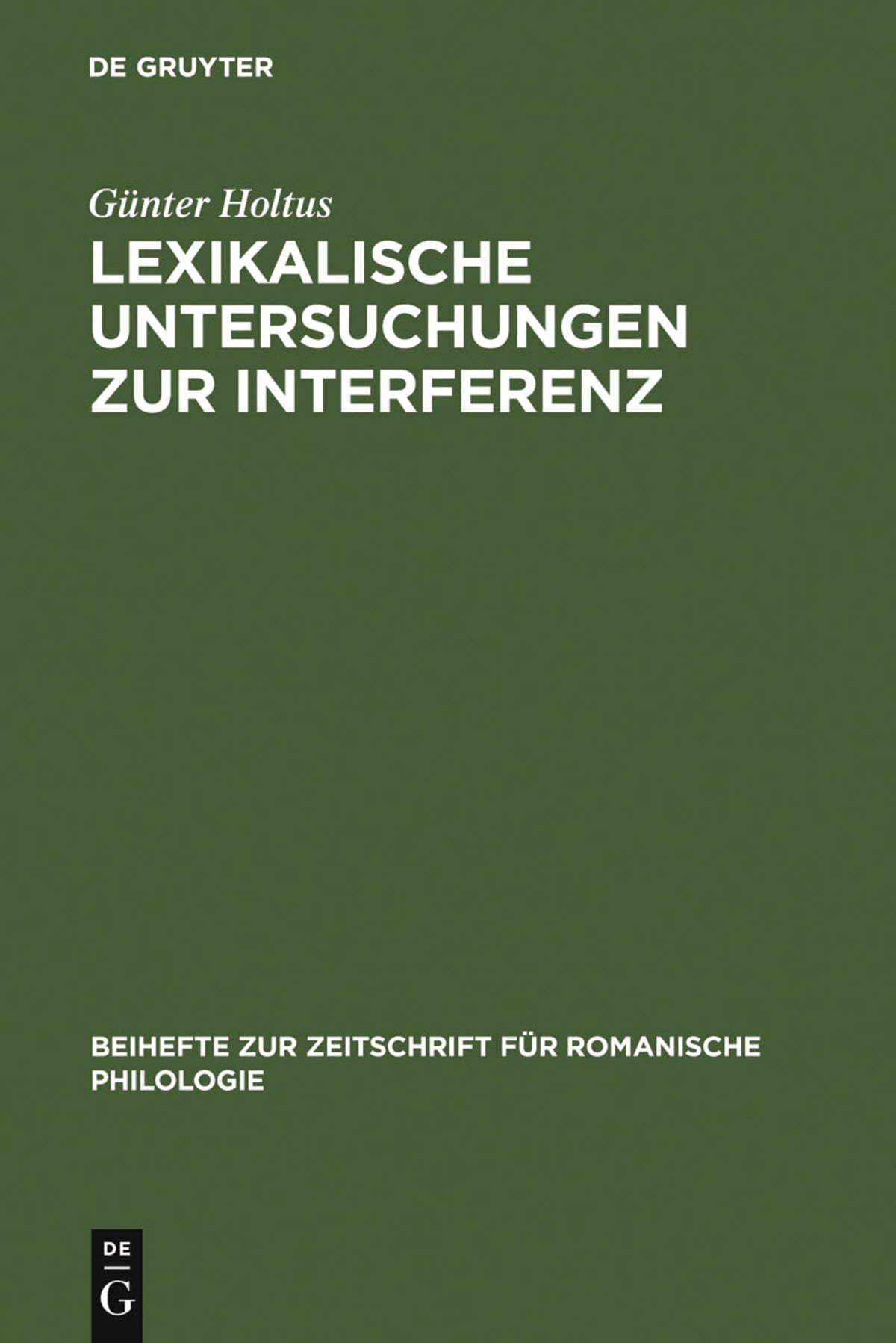 Cover image for Lexikalische Untersuchungen zur Interferenz ISBN 9783484520769