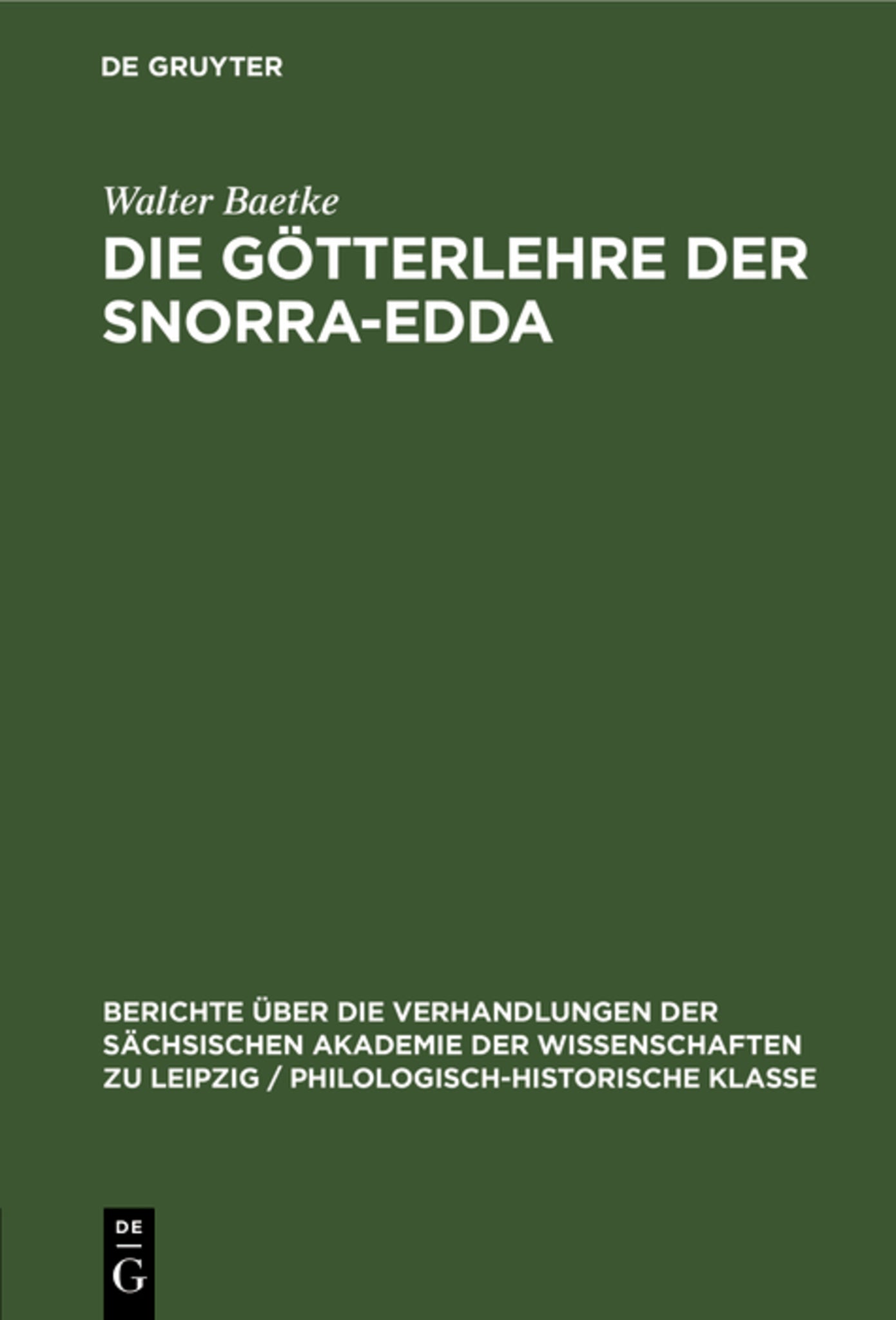 Die Götterlehre der Snorra-Edda