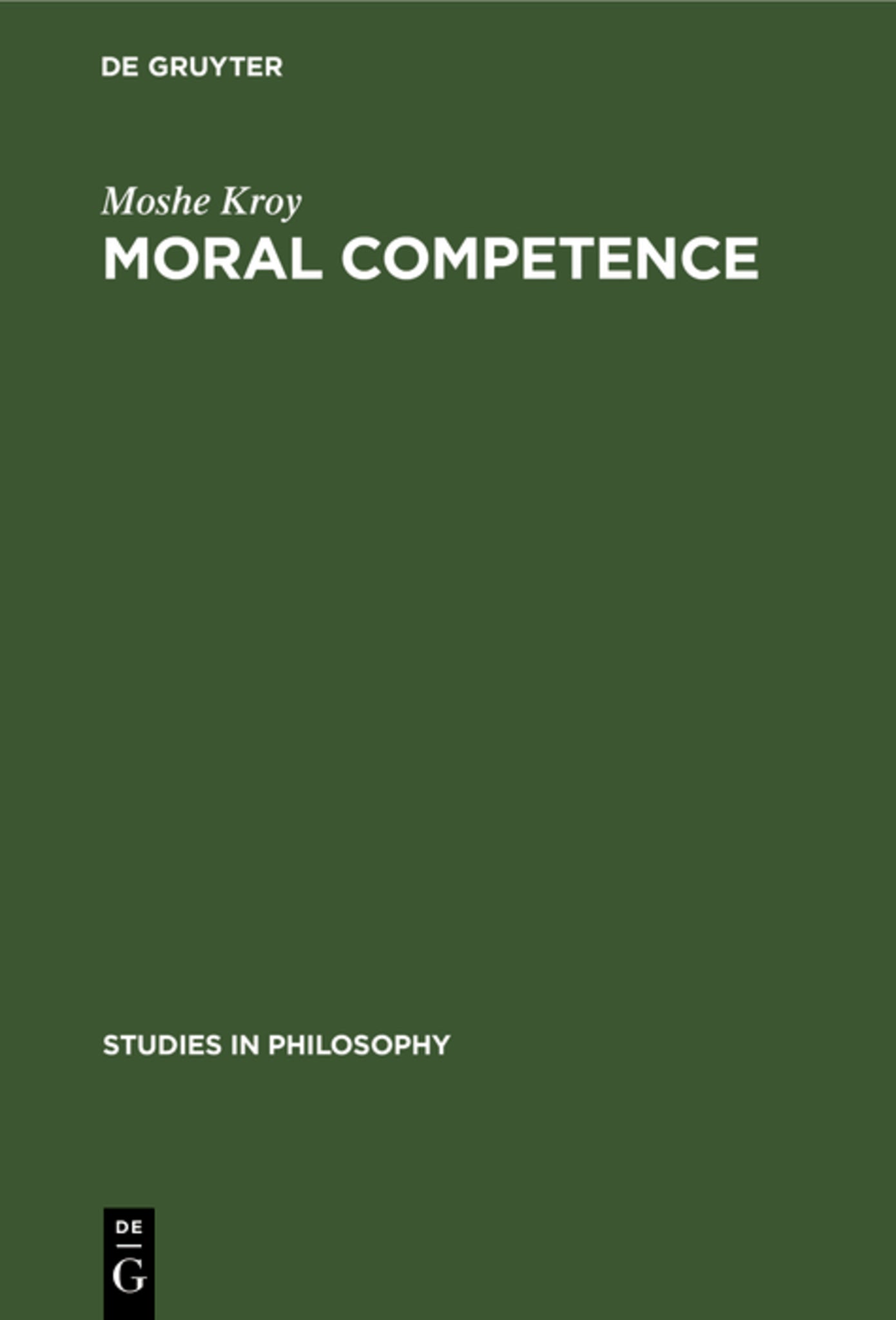 Cover image for Moral Competence ISBN 9789027933010