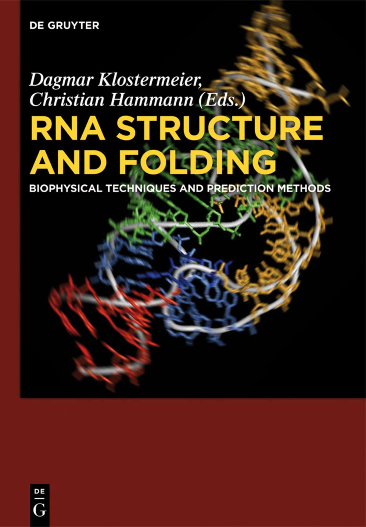 Cover image for RNA Structure and Folding ISBN 9783110284591