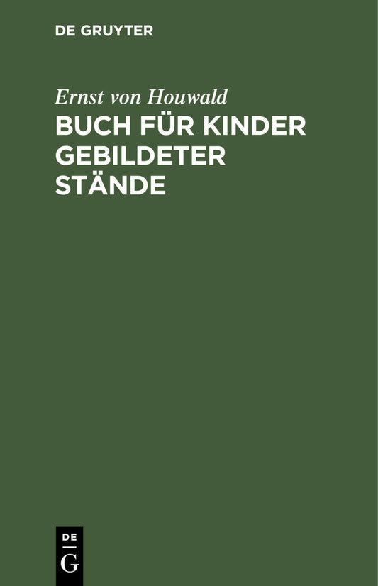 Buch für Kinder gebildeter Stände