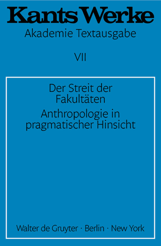 Der Streit der Fakultäten. Anthropologie in pragmatischer Hinsicht