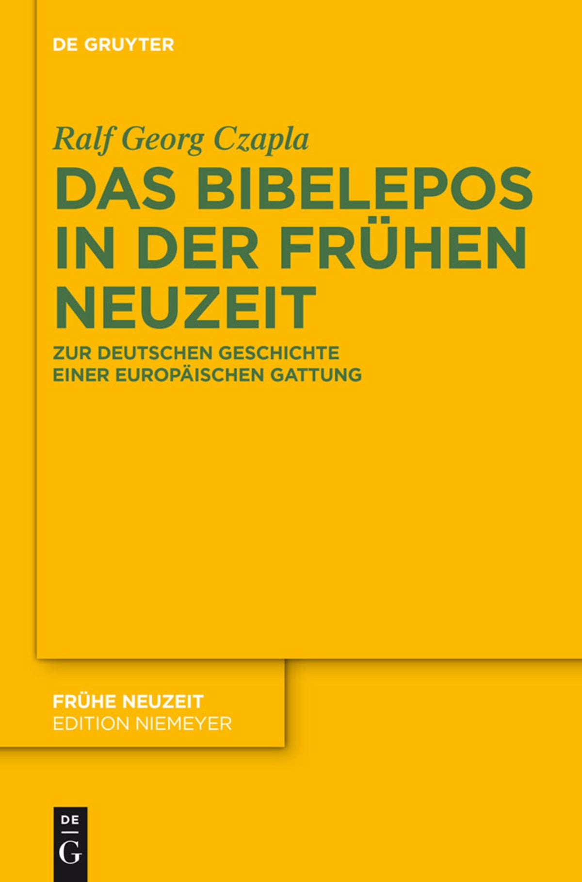 Cover image for Das Bibelepos in der Frühen Neuzeit ISBN 9783110258561