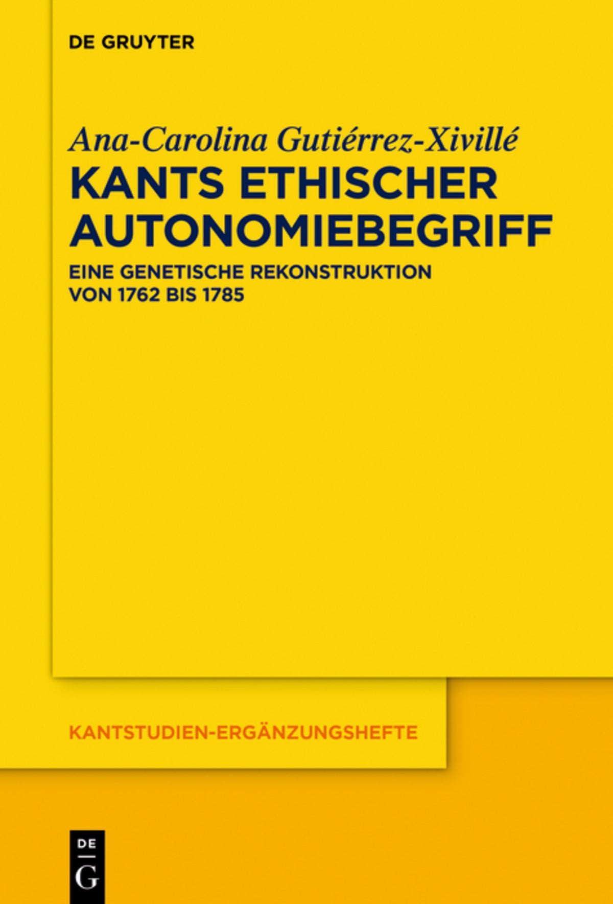 Cover image for Kants ethischer Autonomiebegriff ISBN 9783110582680