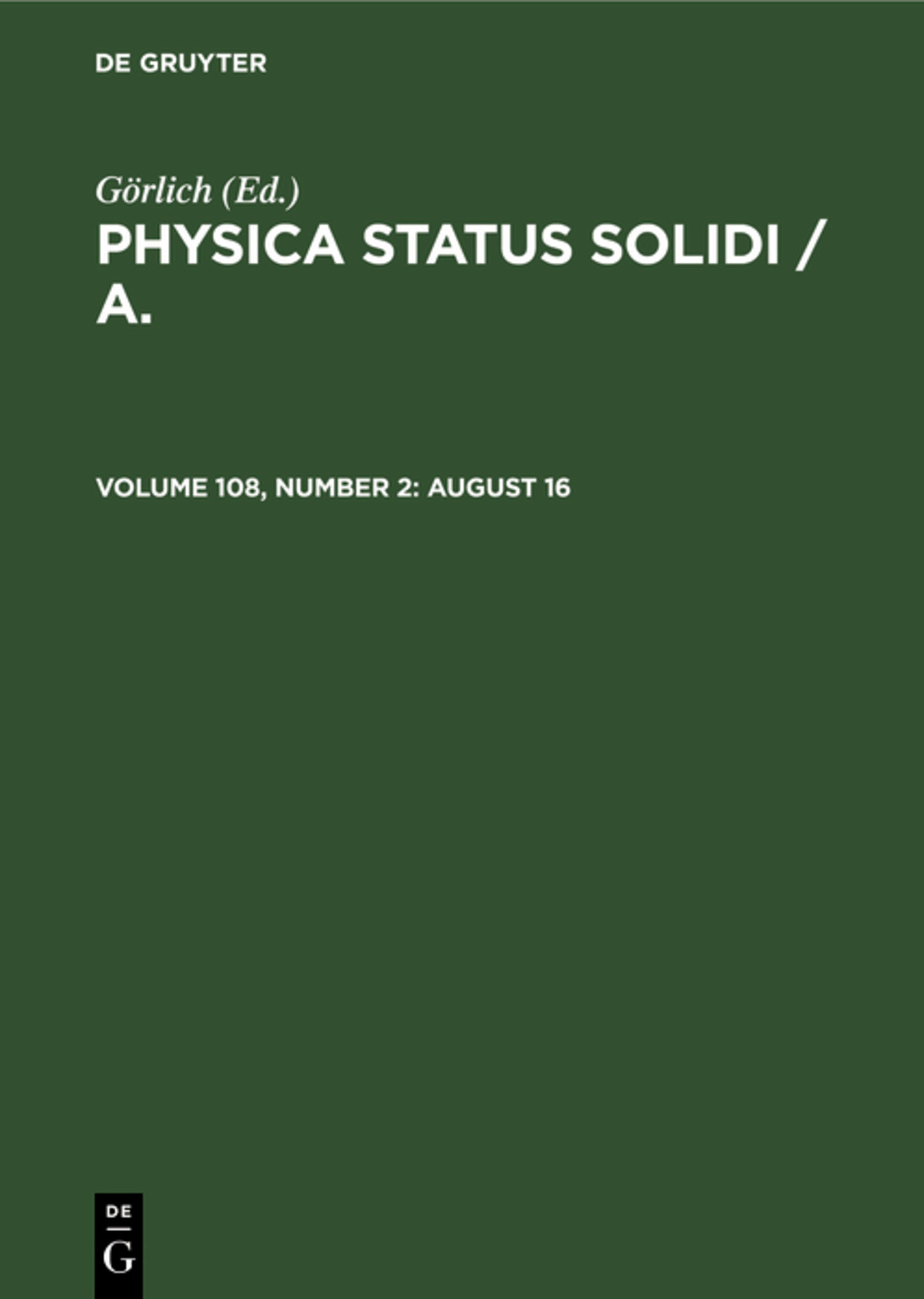 August 16