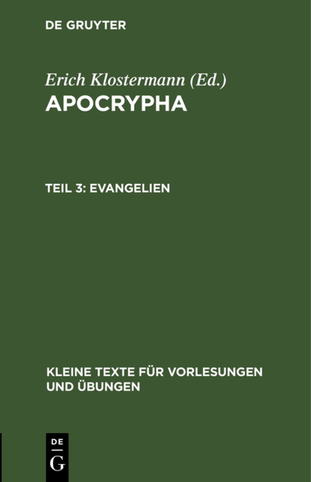 Cover image for Evangelien ISBN 9783111235776