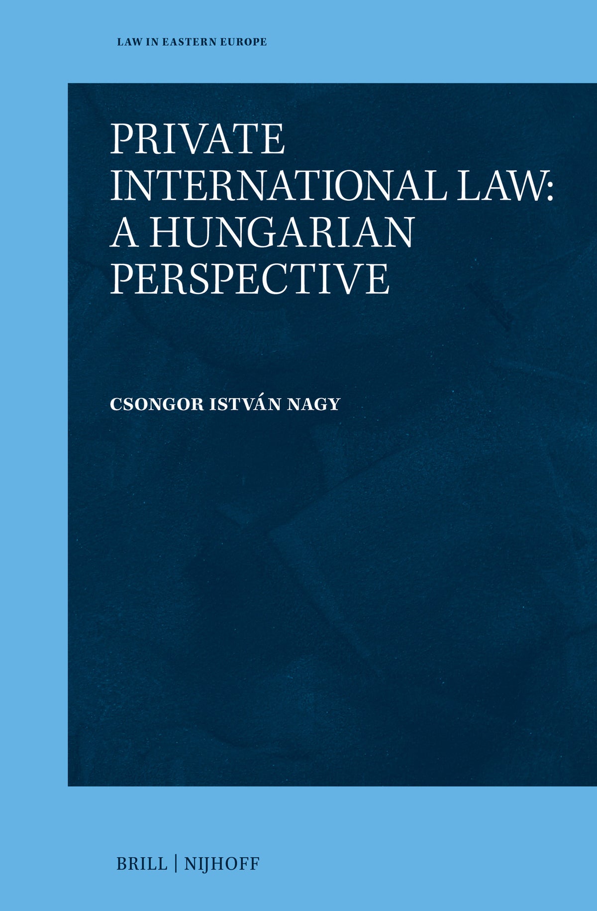 Cover image for Private International Law: A Hungarian Perspective ISBN 9789004690837