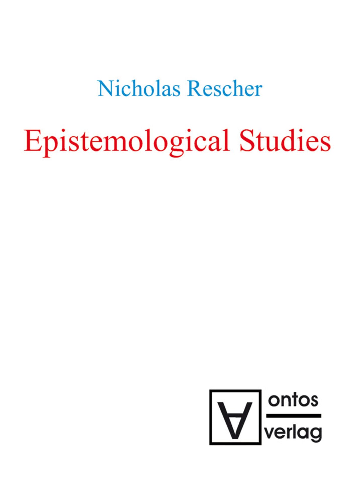 Cover image for Epistemological Studies ISBN 9783110319149