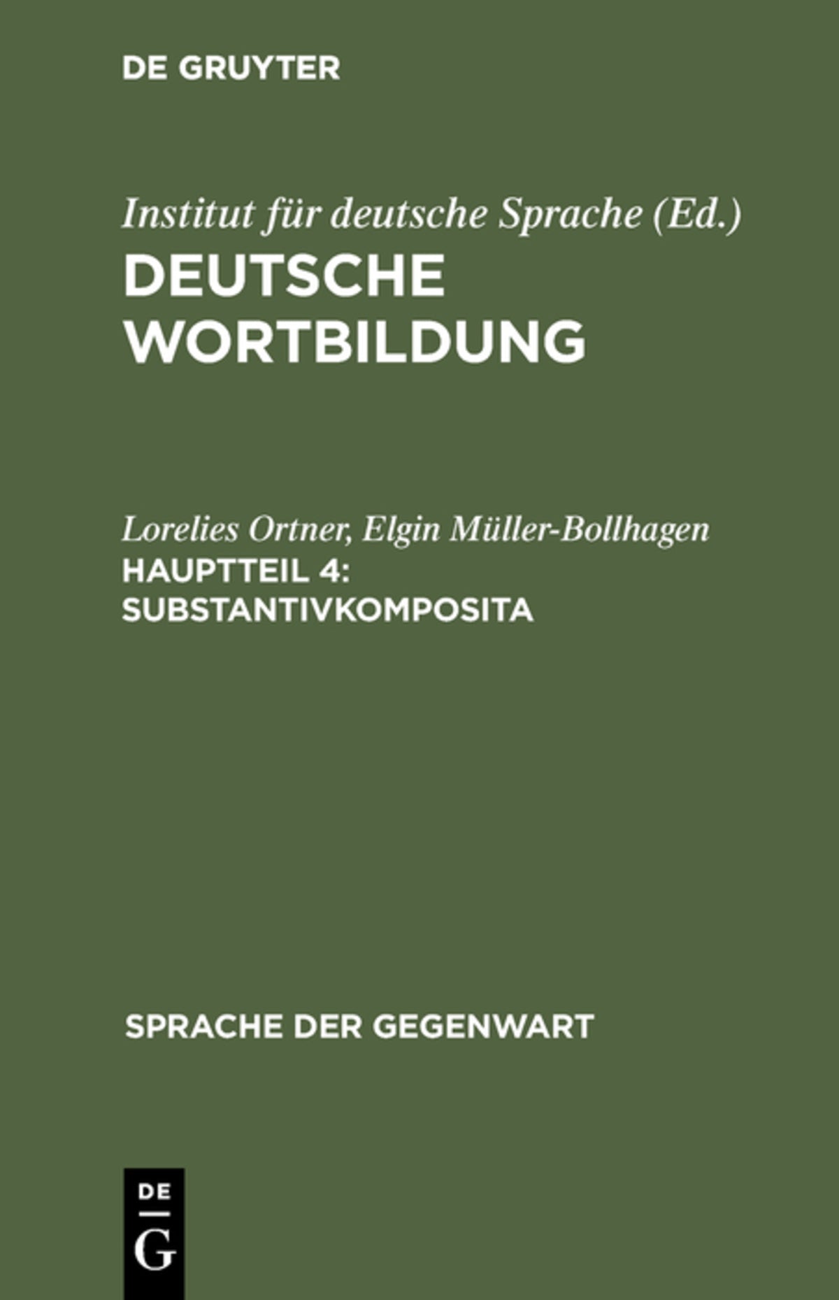Cover image for Substantivkomposita ISBN 9783110124446