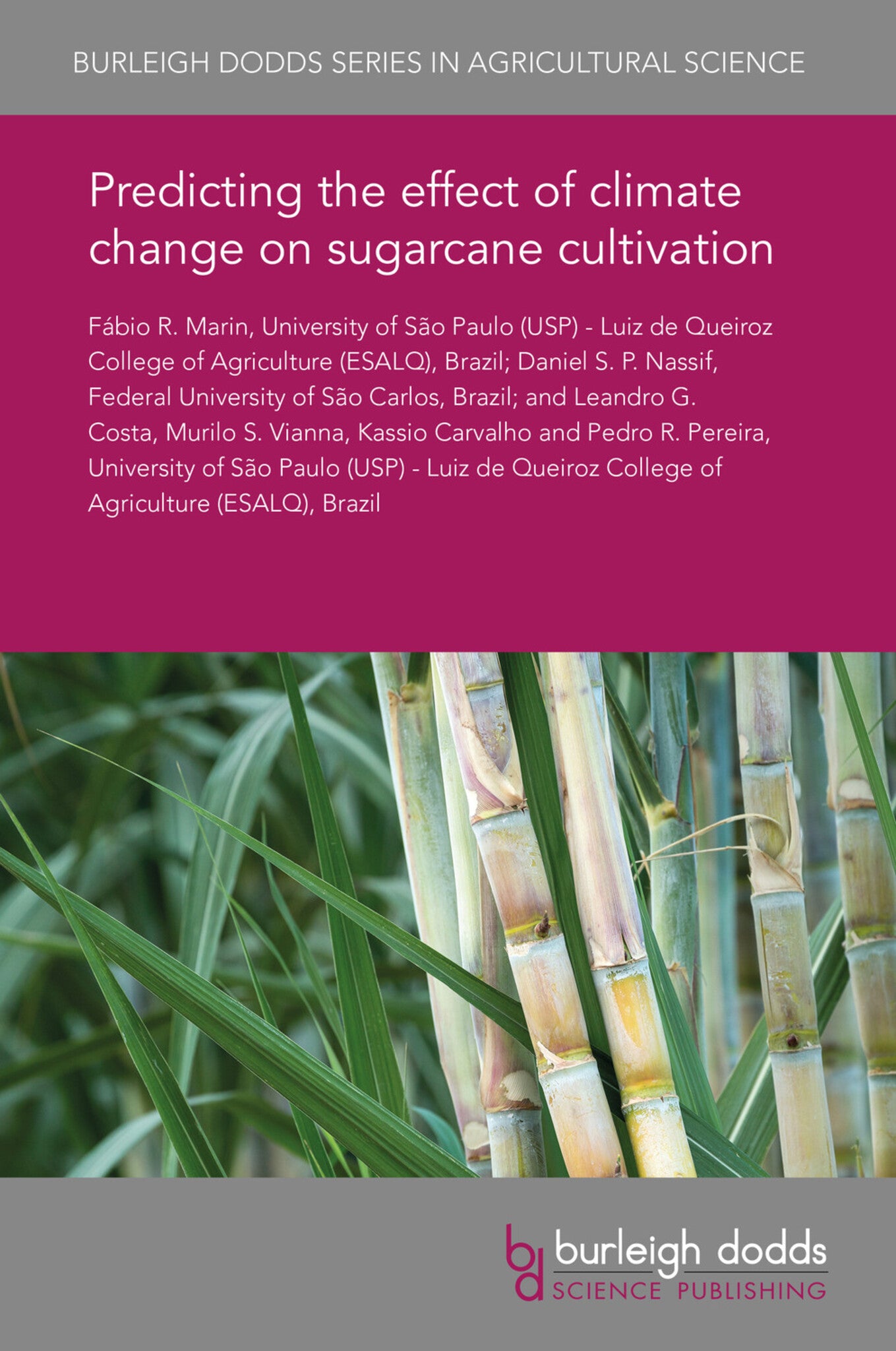 Cover image for Predicting the effect of climate change on sugarcane cultivation ISBN 9781838796068