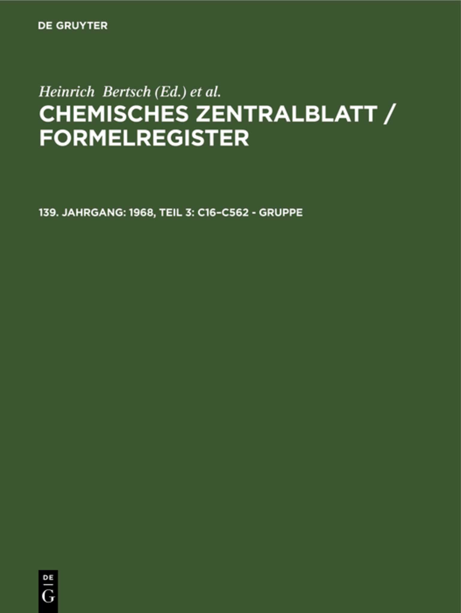 1968, Teil 3: C16–C562 - Gruppe