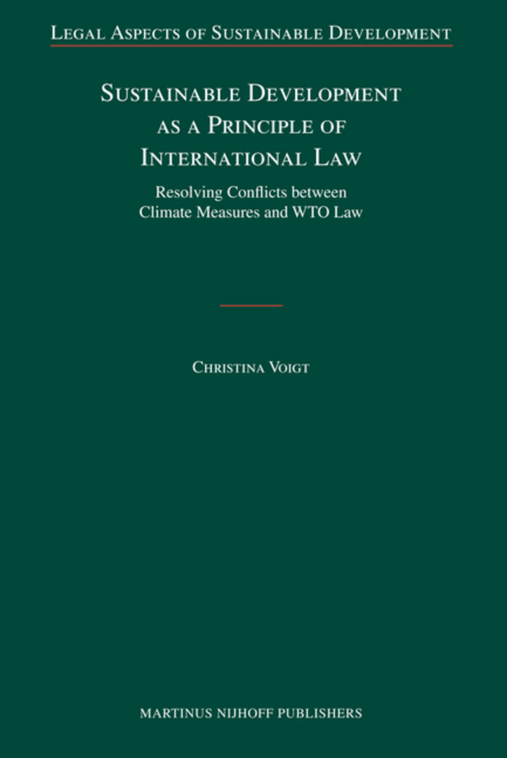 Cover image for Sustainable Development as a Principle of International Law ISBN 9789004166974