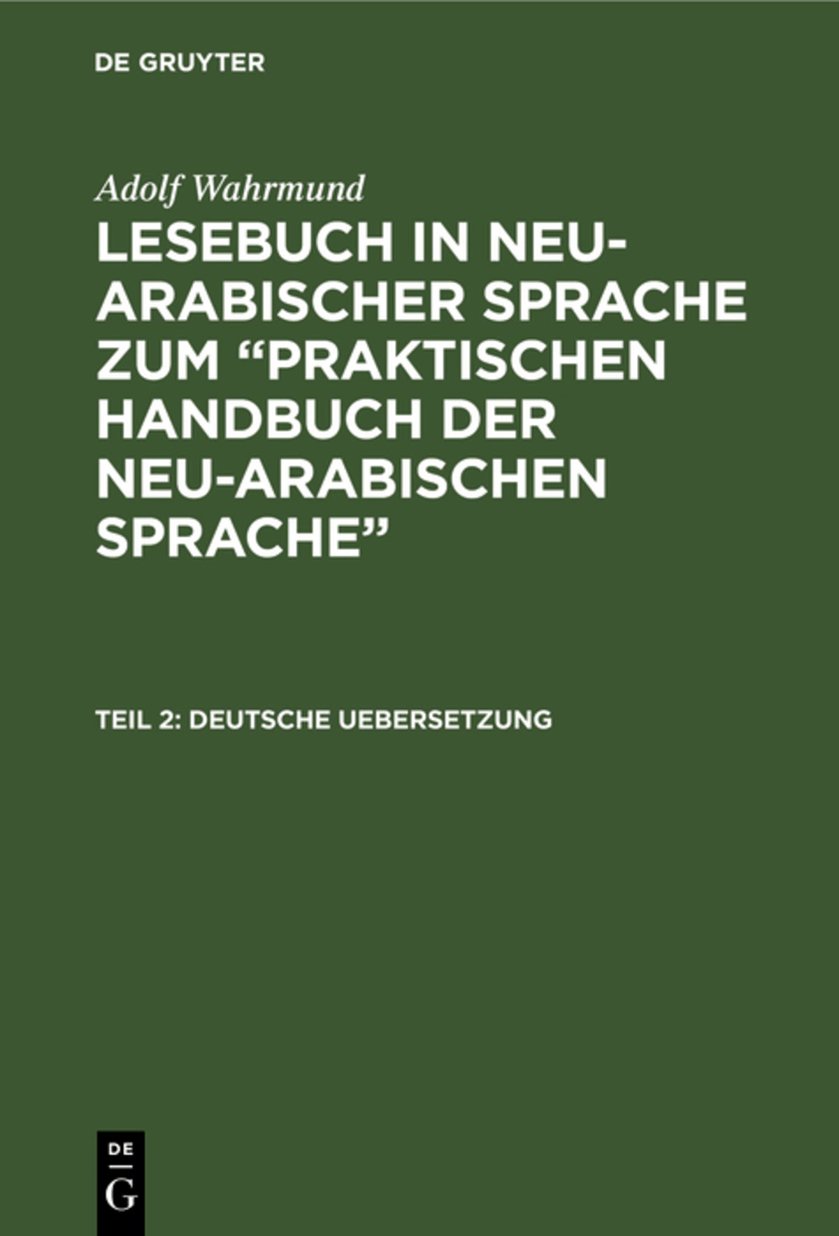 Deutsche Uebersetzung