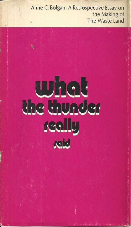What the Thunder Really Said