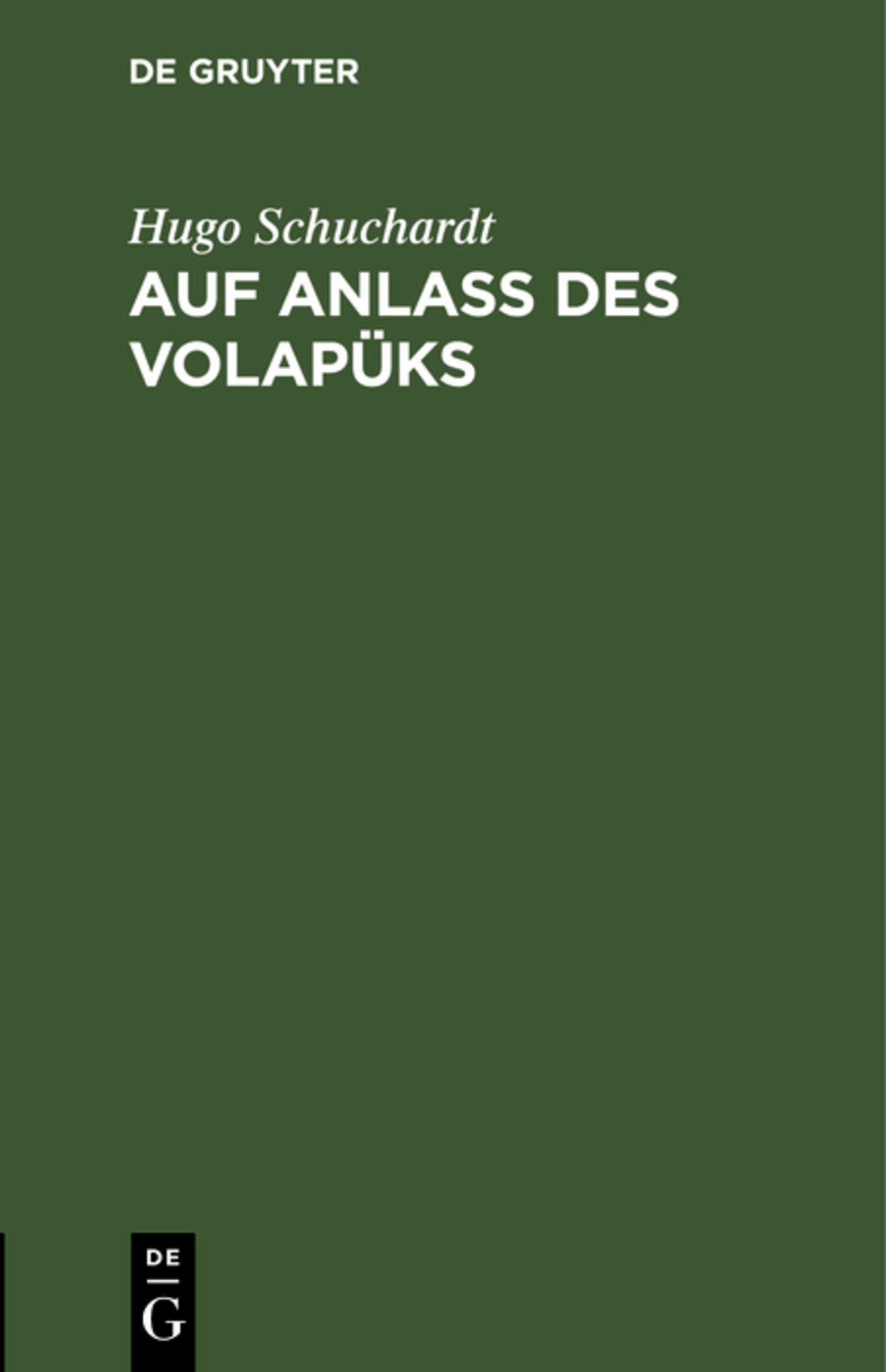 Auf Anlass des Volapüks