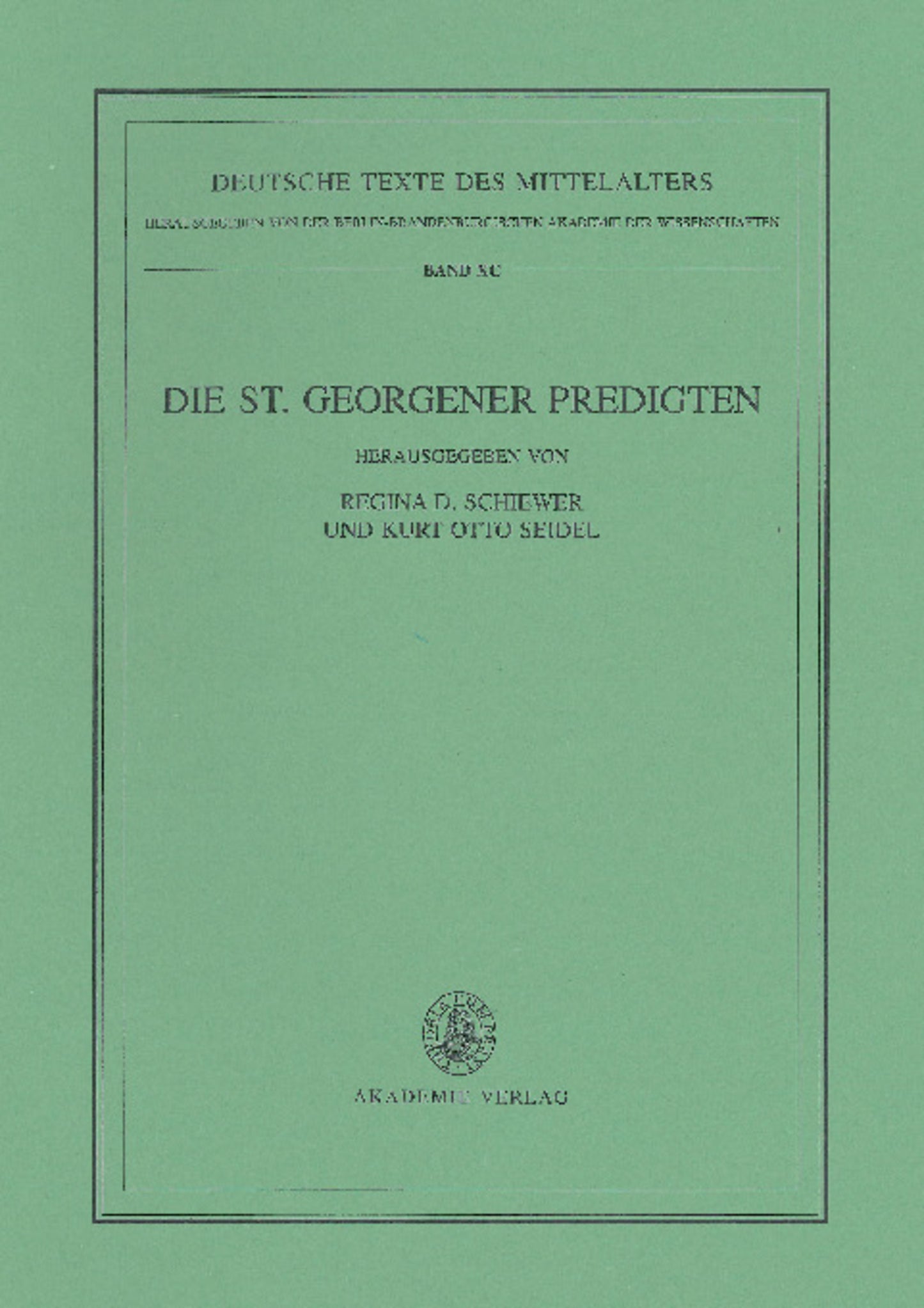 Die St. Georgener Predigten