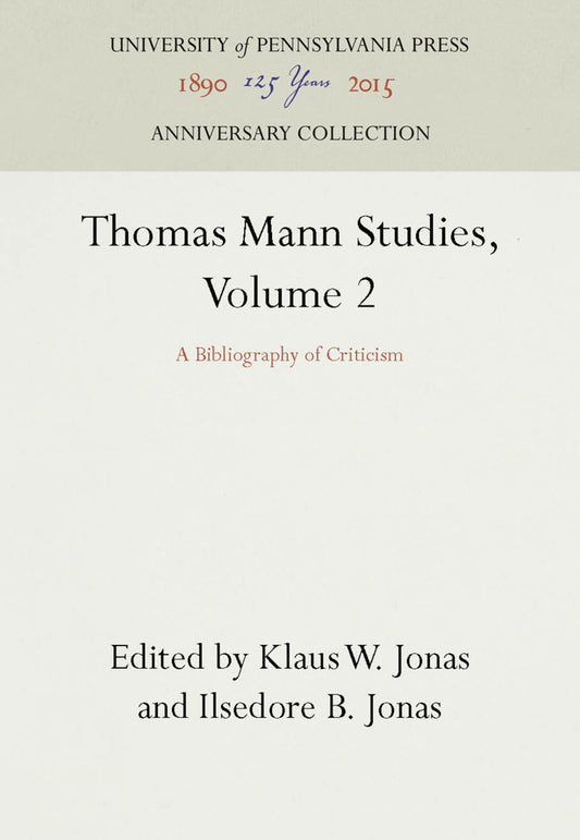 Thomas Mann Studies, Volume 2