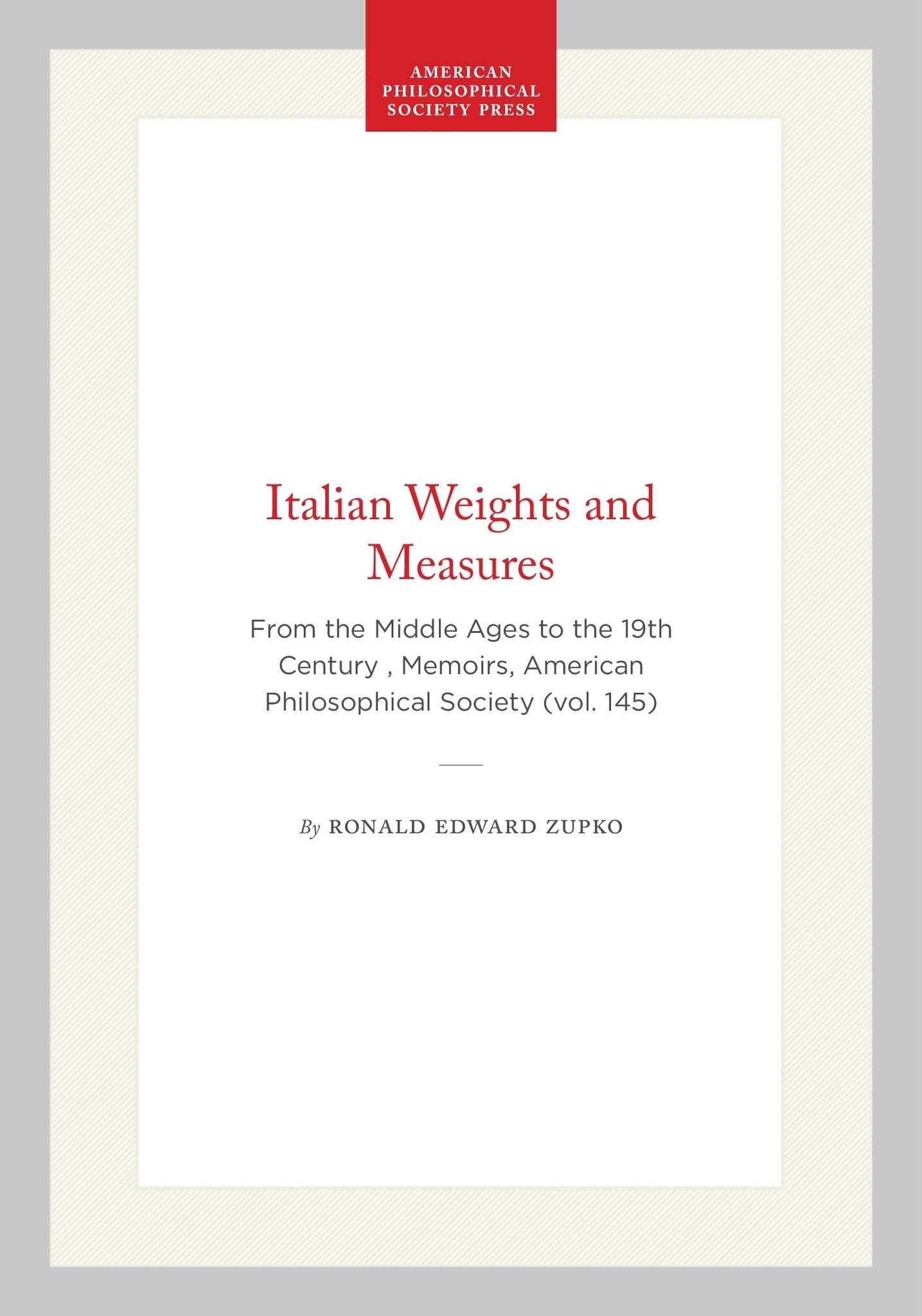 Italian Weights and Measures
