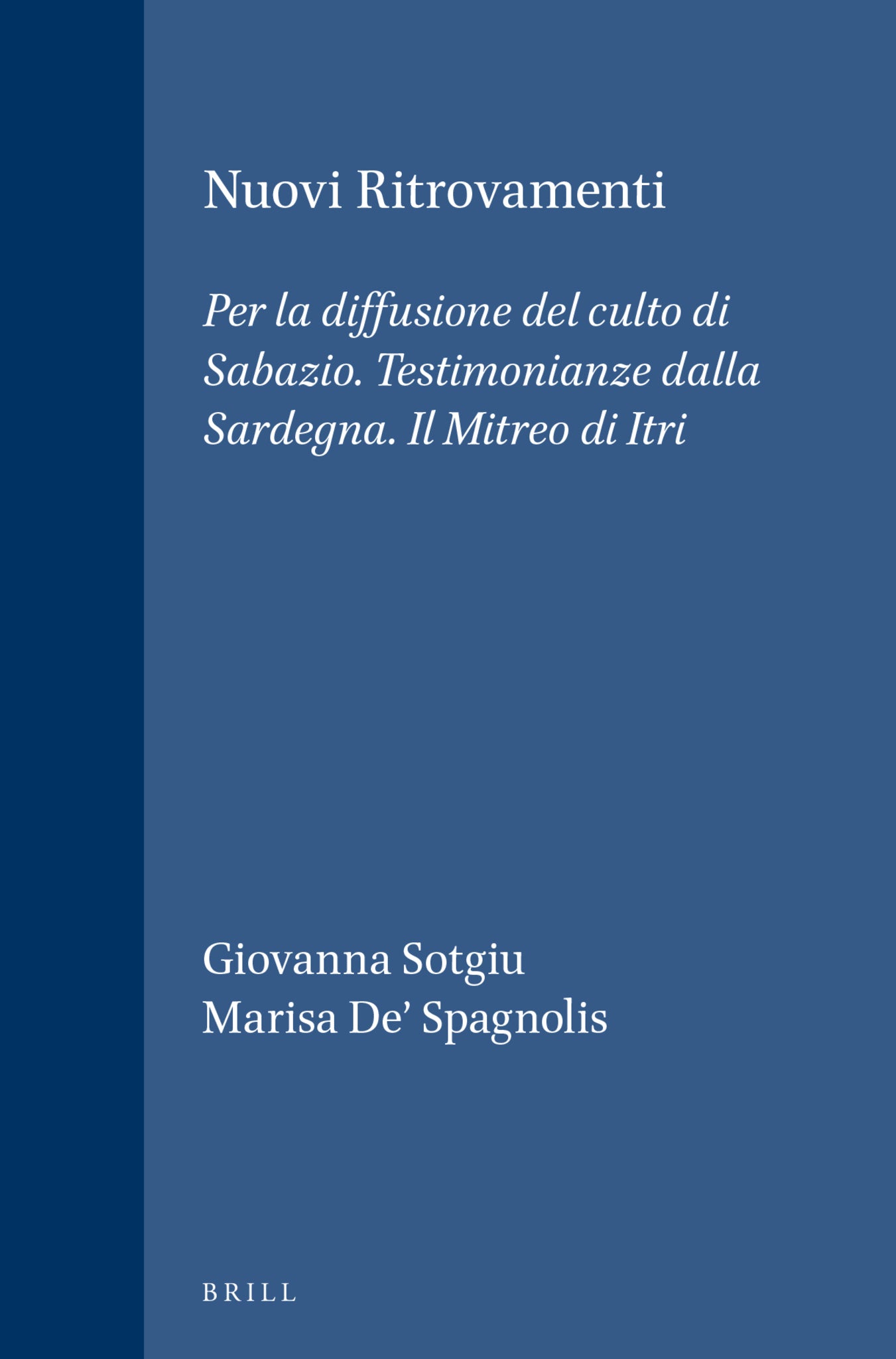 Cover image for Nuovi Ritrovamenti ISBN 9789004061828