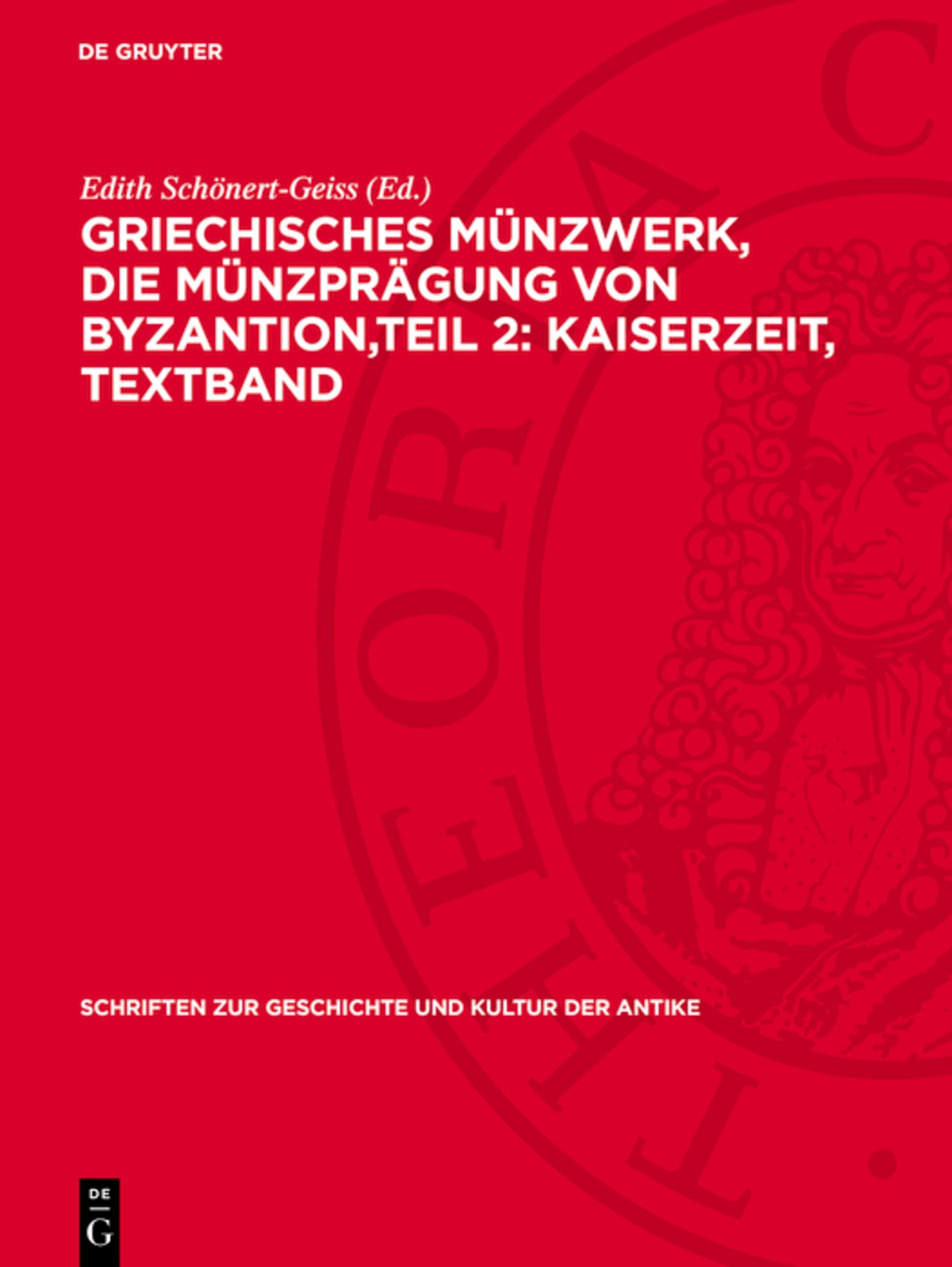 Griechisches Münzwerk, Die Münzprägung von Byzantion, Teil 2: Kaiserzeit, Textband
