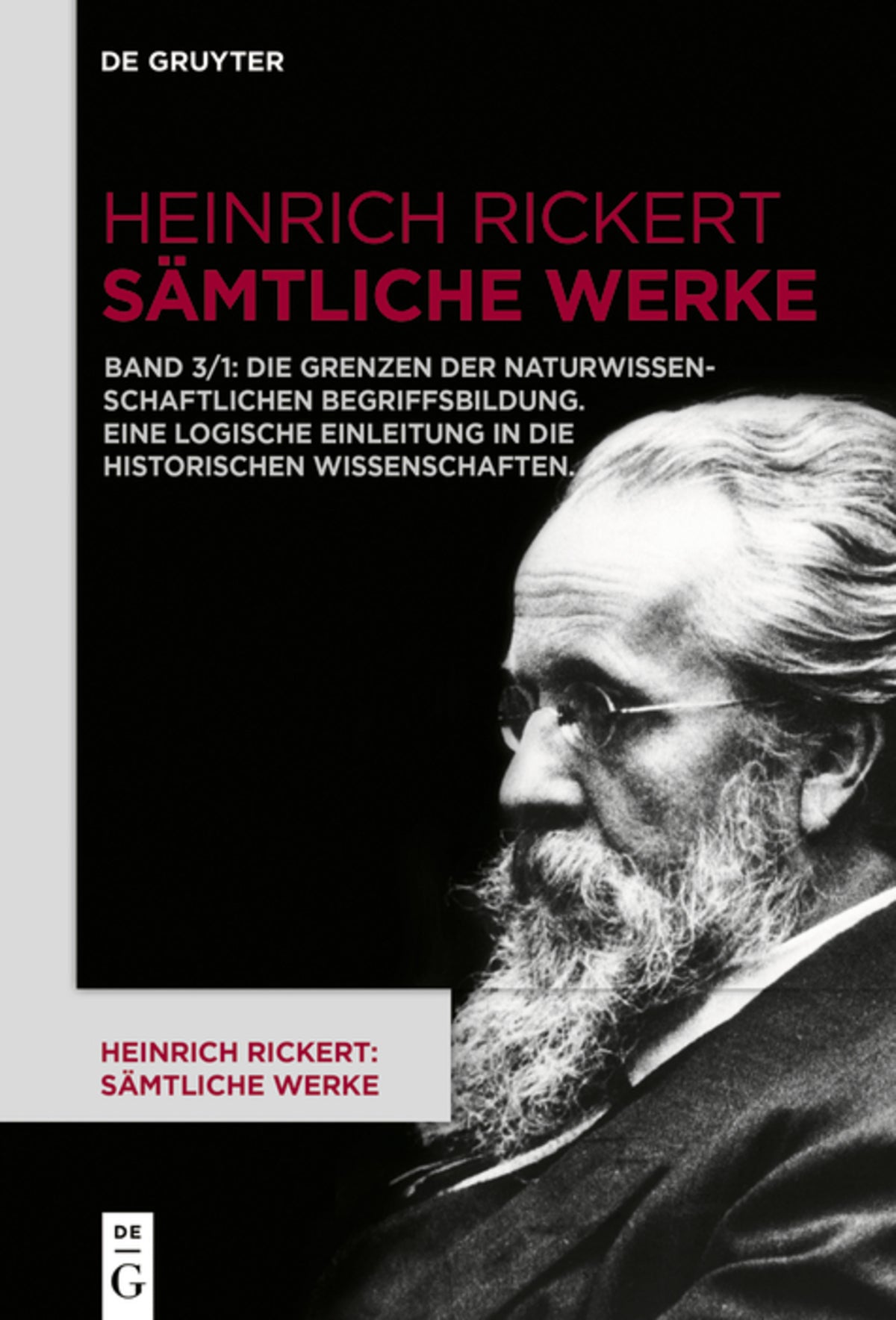 Cover image for Die Grenzen der naturwissenschaftlichen Begriffsbildung. Eine logische Einleitung in die historischen Wissenschaften. ISBN 9783110566406