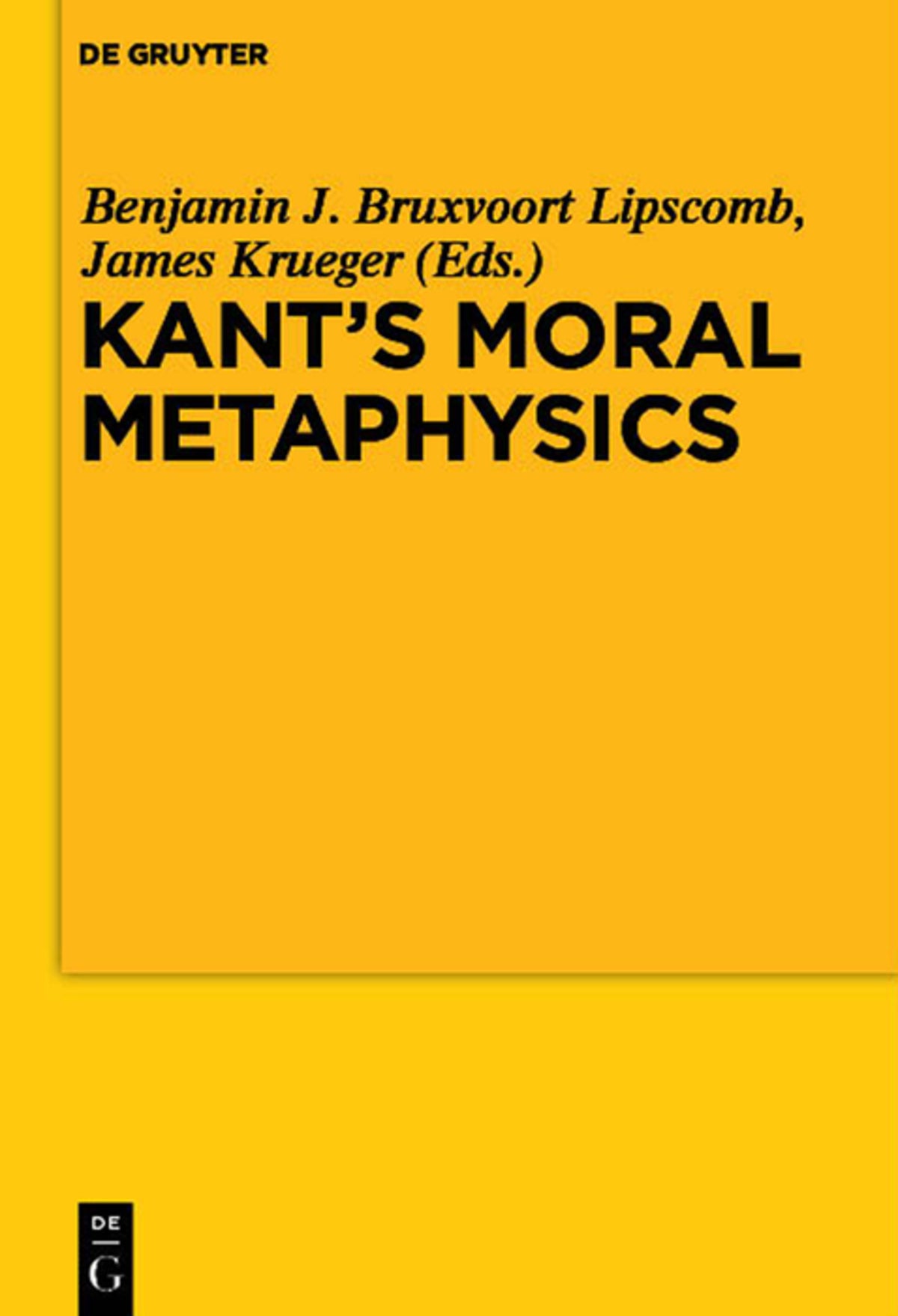 Cover image for Kant’s Moral Metaphysics ISBN 9783110481594