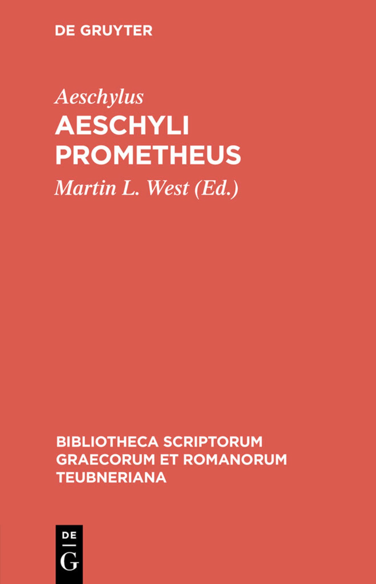 Cover image for Aeschyli Prometheus ISBN 9783598710186