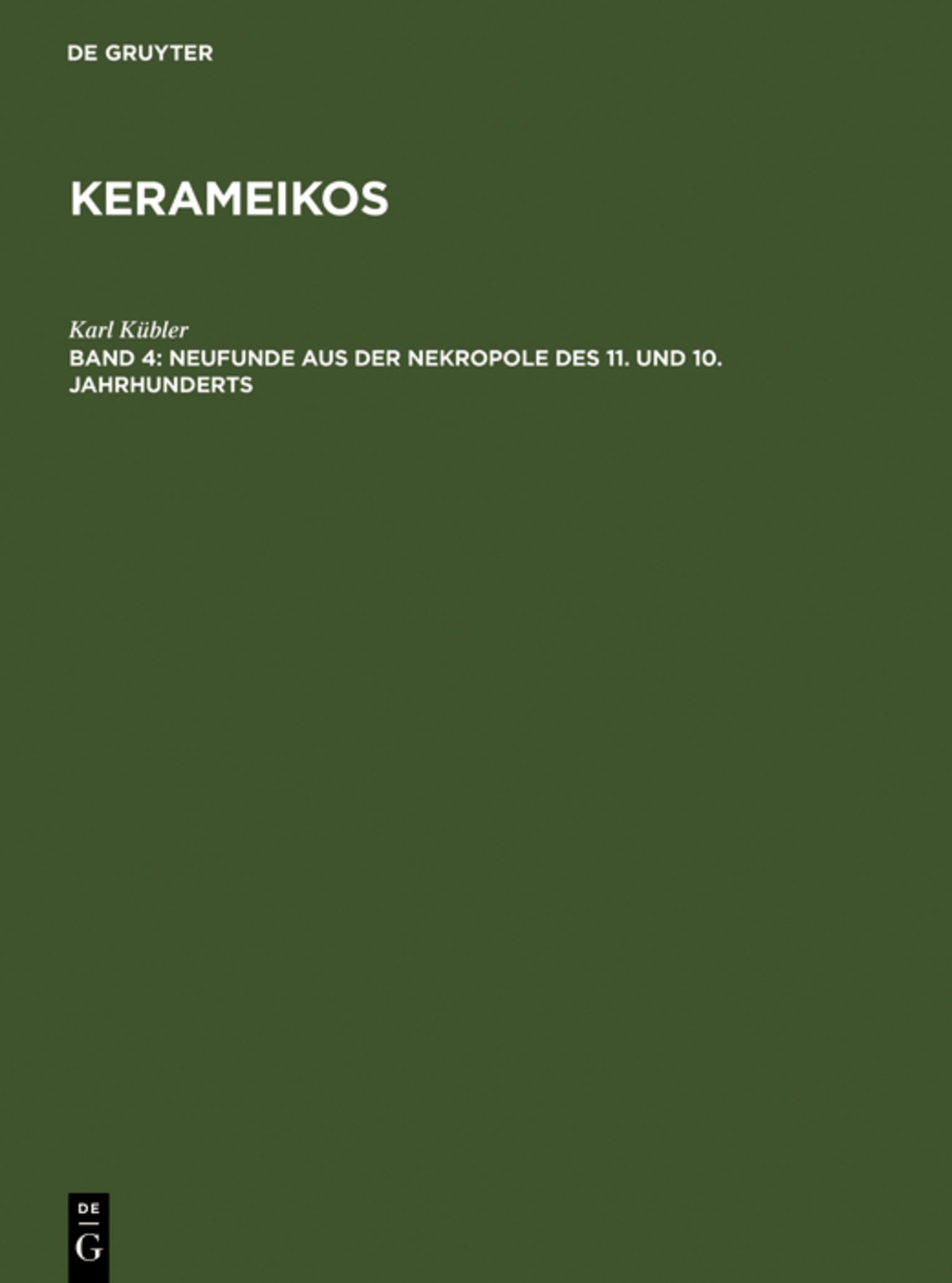 Cover image for Neufunde aus der Nekropole des 11. und 10. Jahrhunderts ISBN 9783110022087