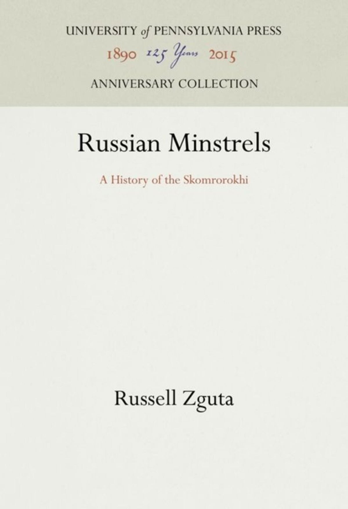 Cover image for Russian Minstrels ISBN 9780812277531