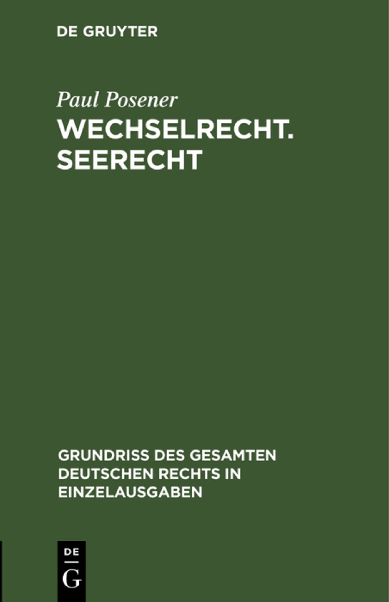 Wechselrecht. Seerecht