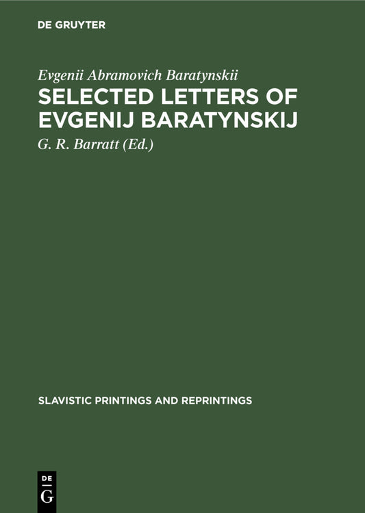 Selected letters of Evgenij Baratynskij