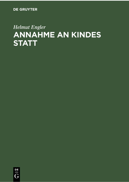 Annahme an Kindes Statt