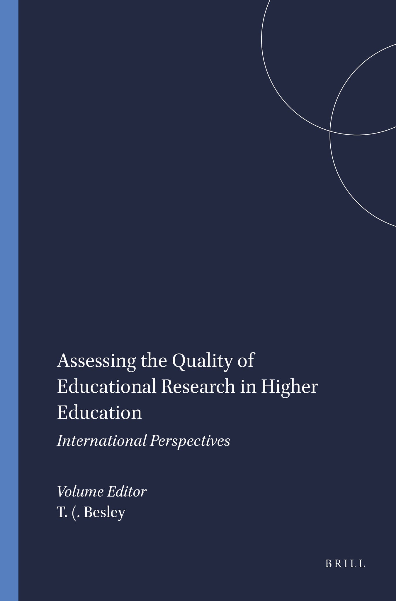 Cover image for Assessing the Quality of Educational Research in Higher Education ISBN 9789087907068