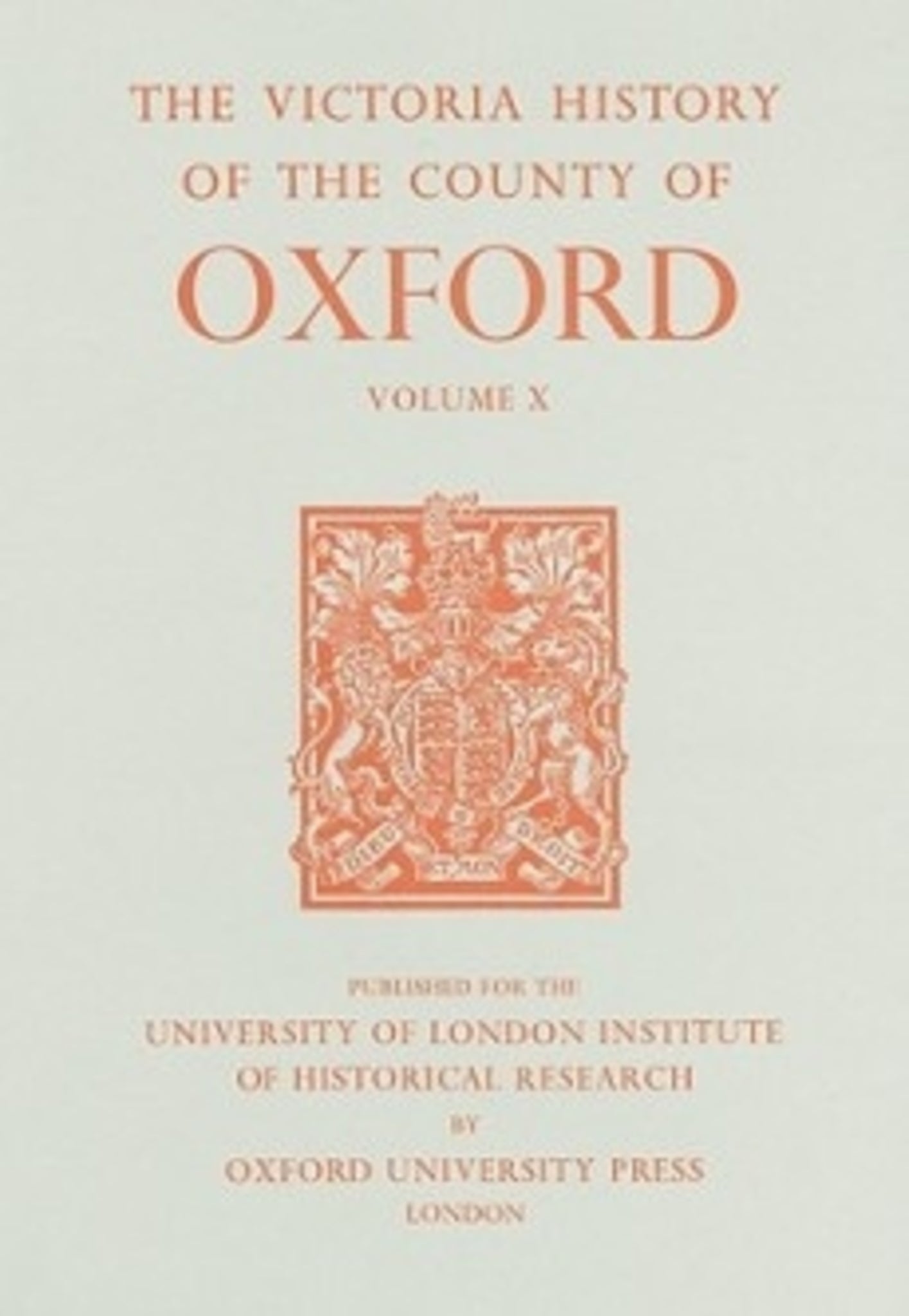 A History of the County of Oxford