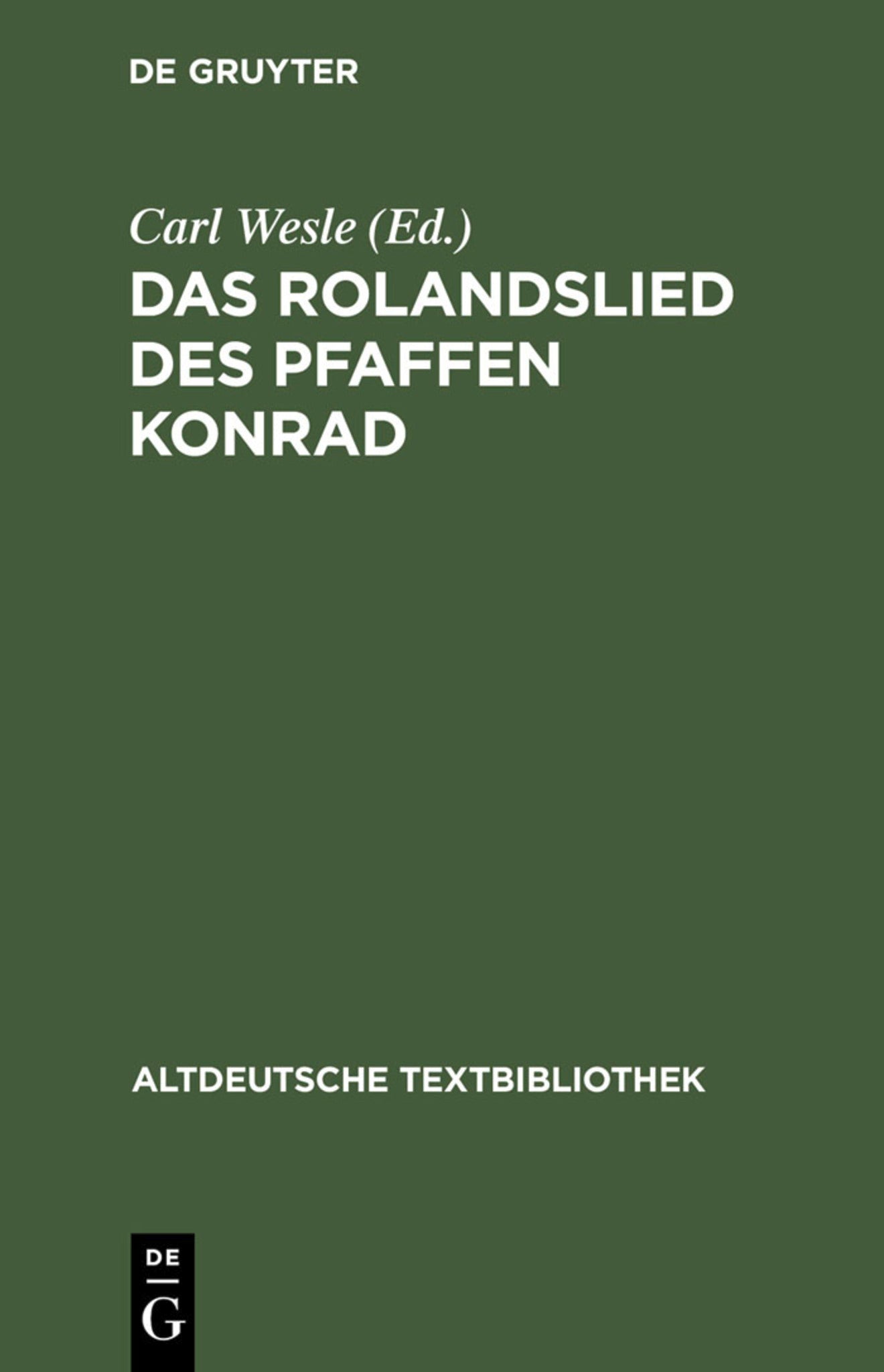 Das Rolandslied des Pfaffen Konrad