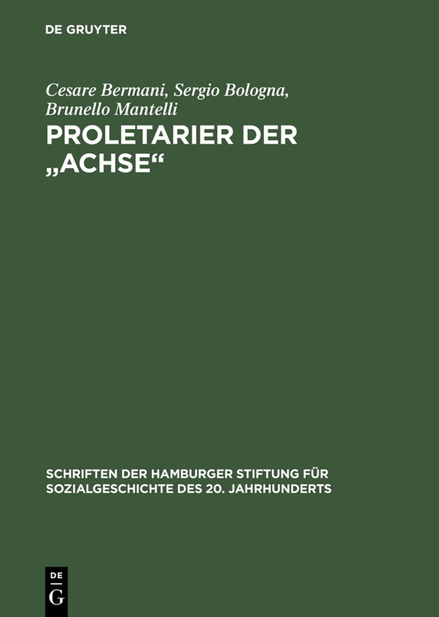 Cover image for Proletarier der "Achse" ISBN 9783050031446