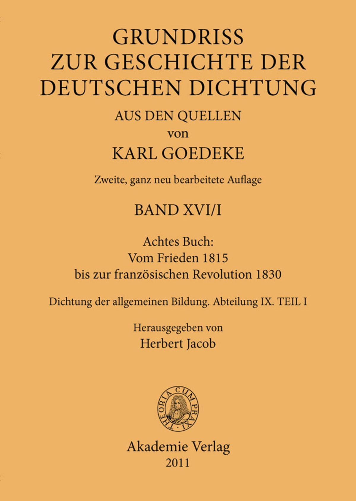 Cover image for Achtes Buch: Vom Frieden 1815 bis zur französischen Revolution 1830 ISBN 9783050052380