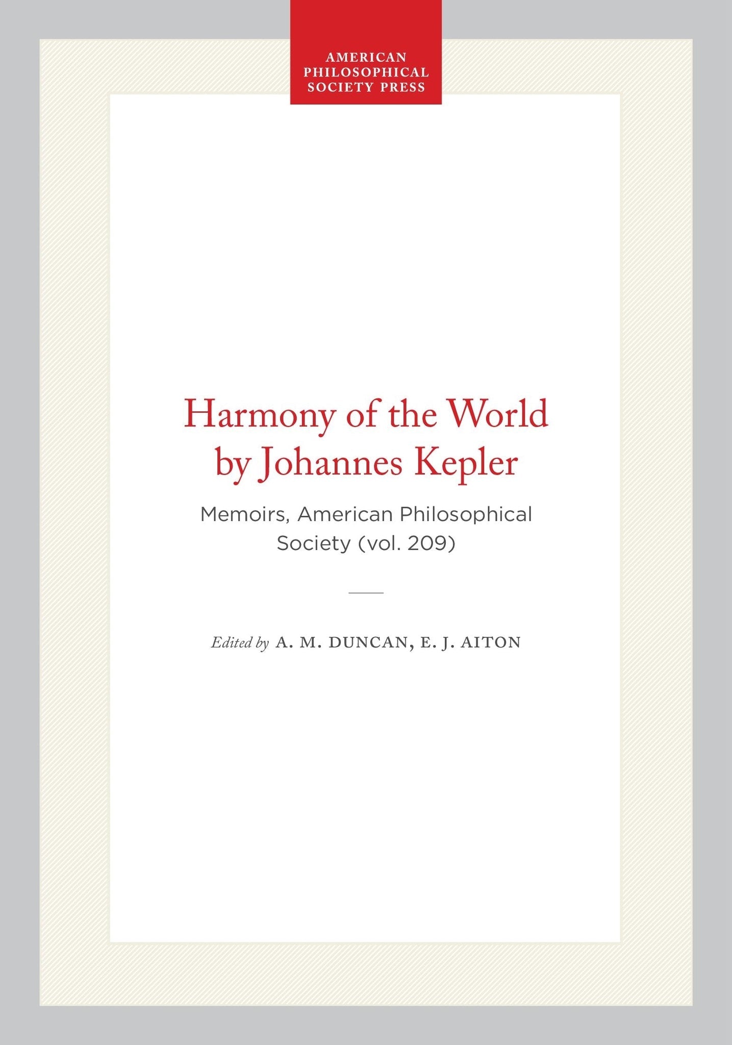 Harmony of the World by Johannes Kepler