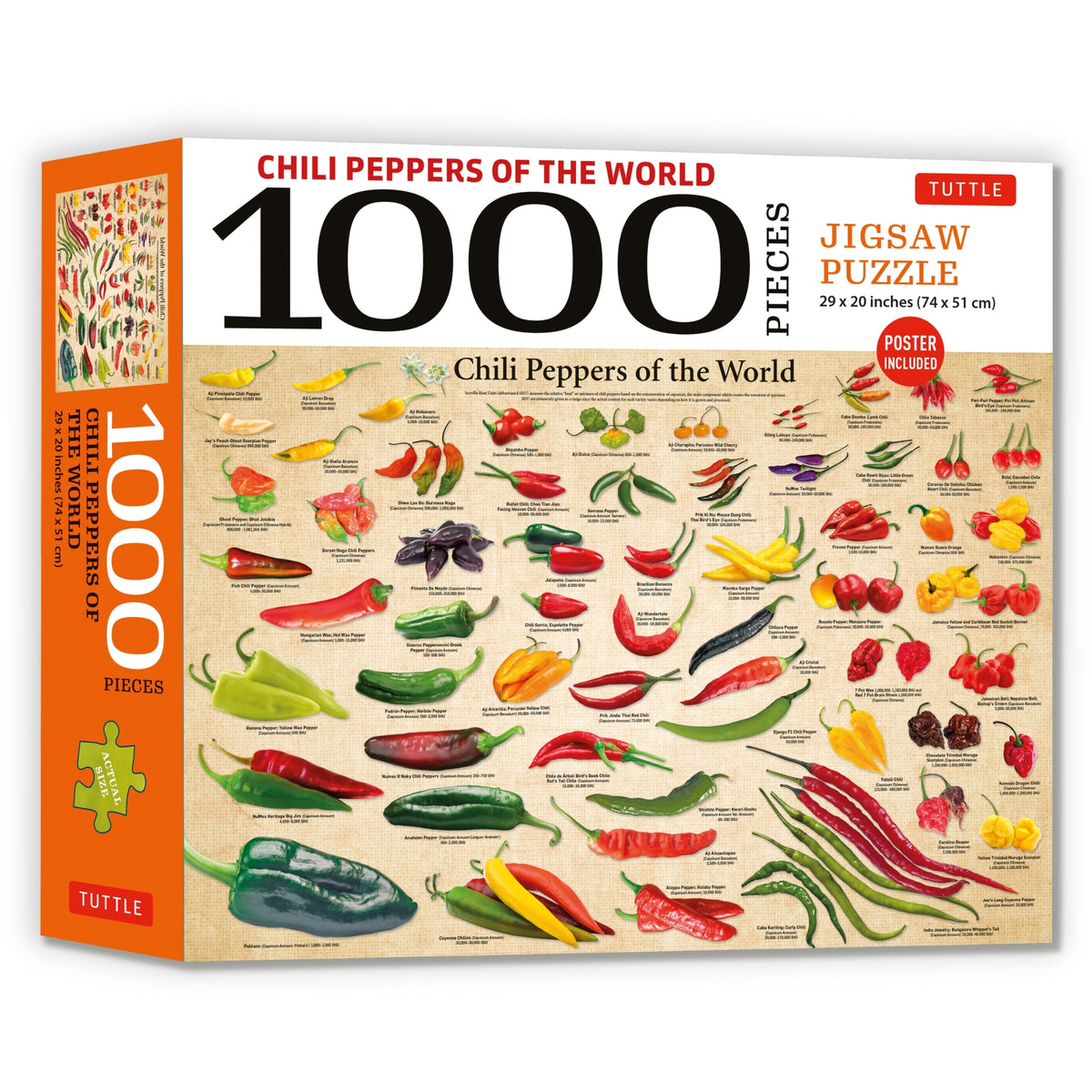 Cover image for Chili Peppers of the World - 1000 Piece Jigsaw Puzzle ISBN 9780804856751
