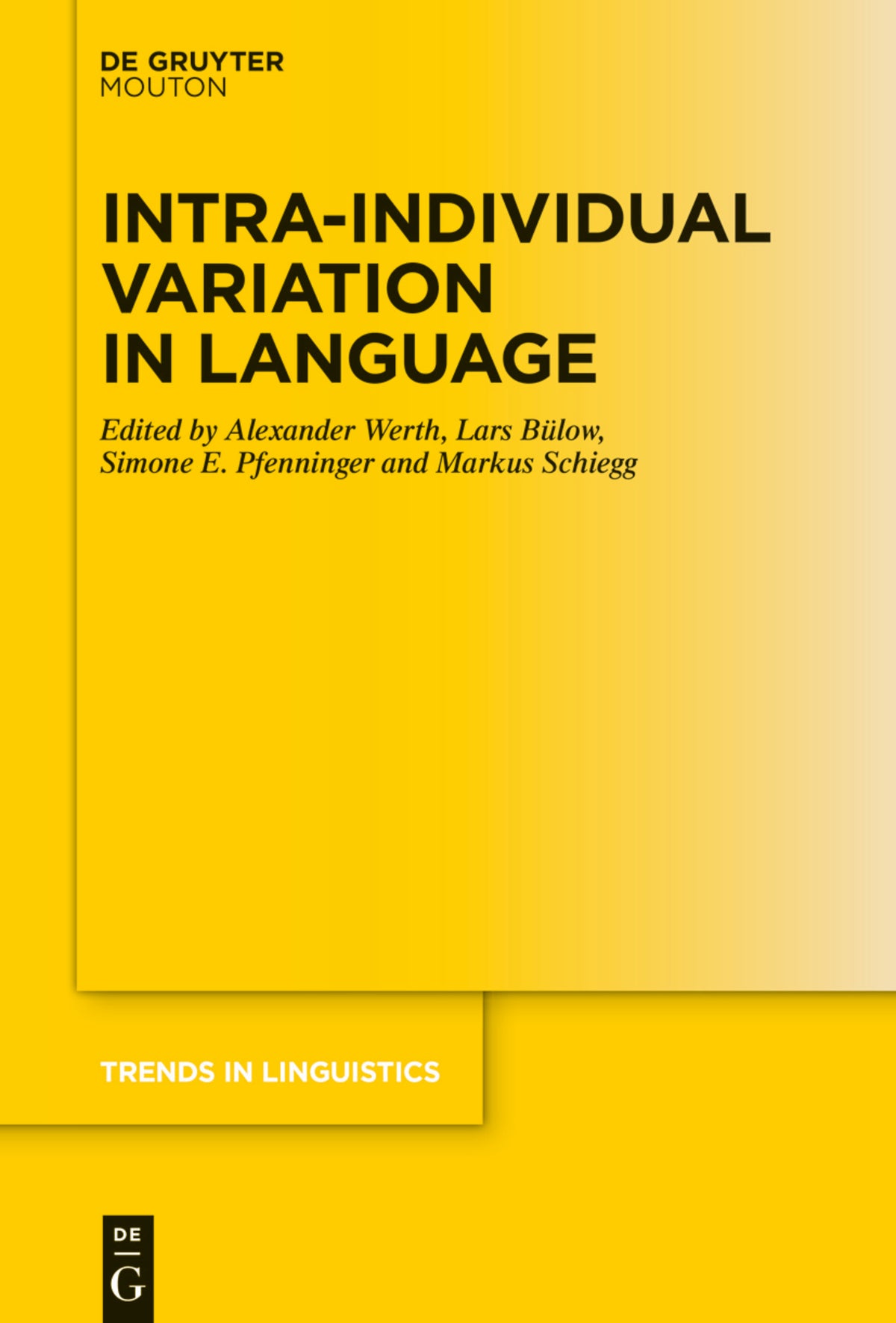 Cover image for Intra-individual Variation in Language ISBN 9783110742855