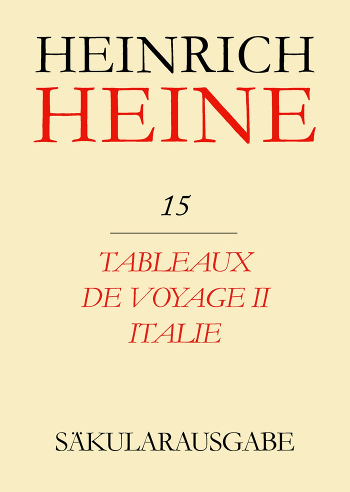 Tableaux de voyage II. Italie