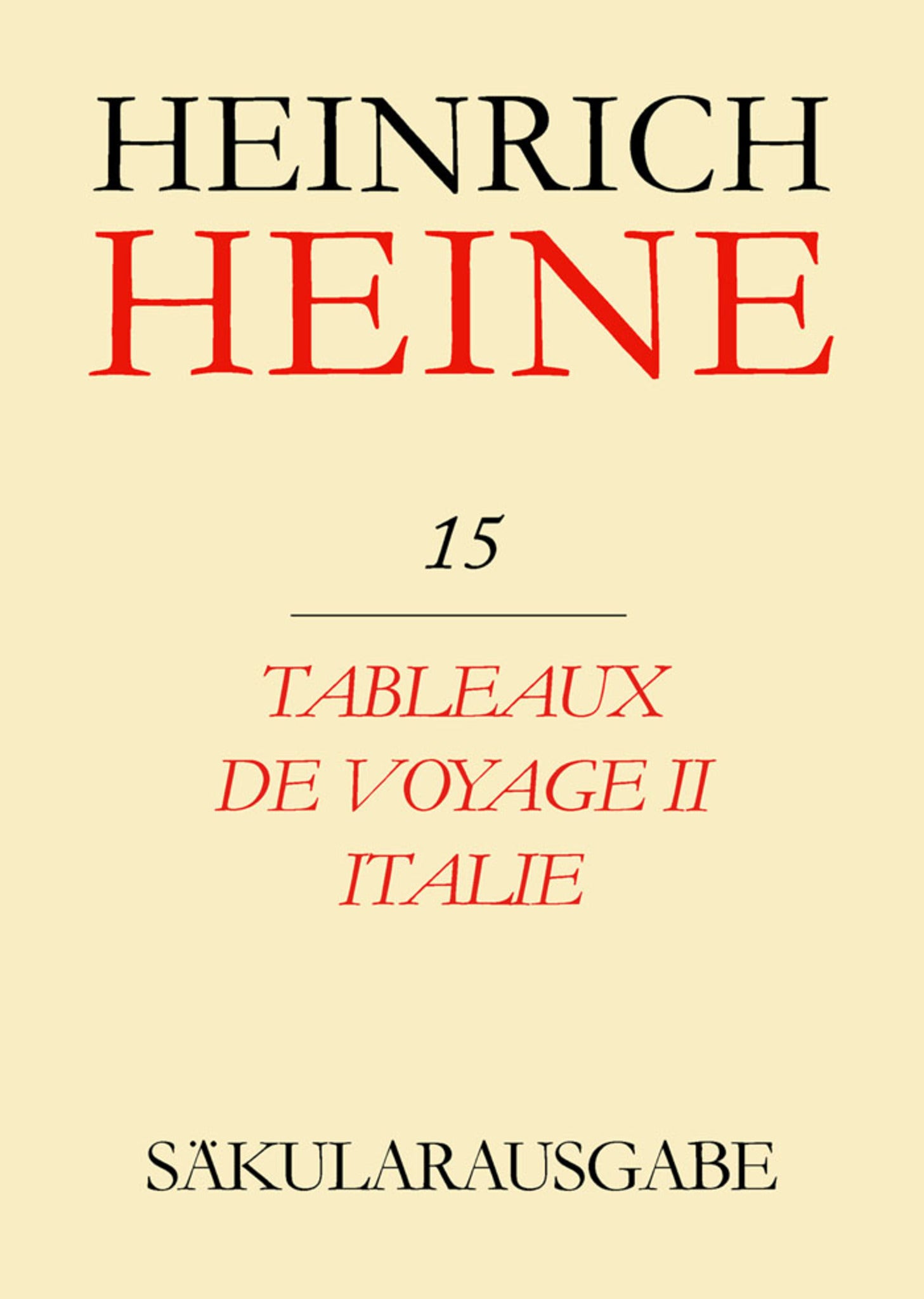 Tableaux de voyage II. Italie