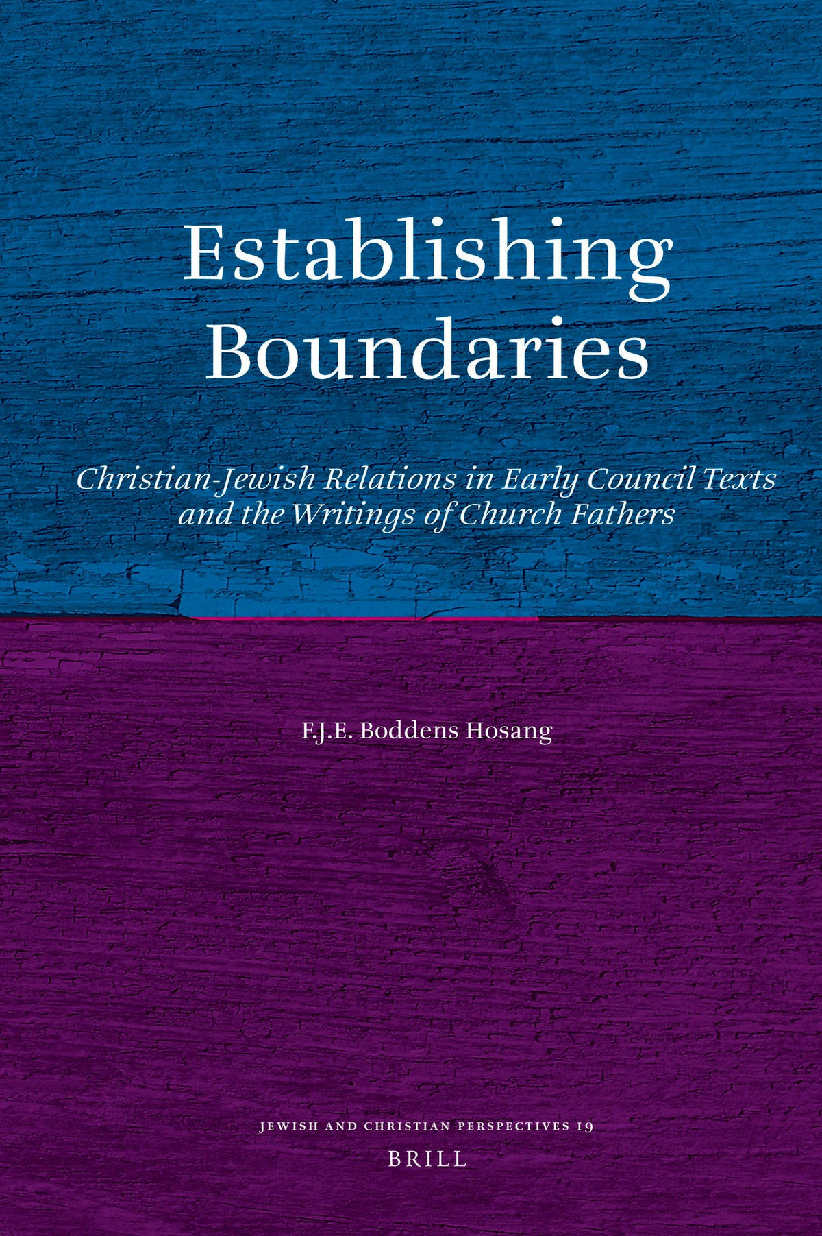 Cover image for Establishing Boundaries ISBN 9789004182554
