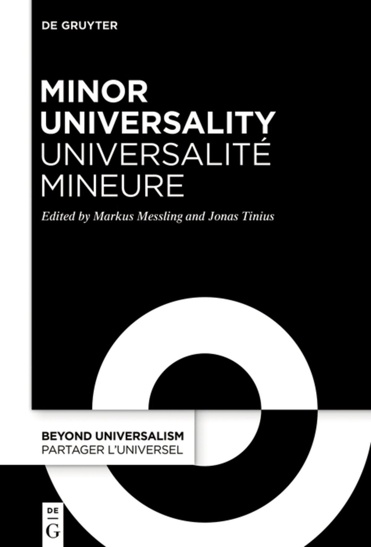 Cover image for Minor Universality / Universalité mineure ISBN 9783110798487