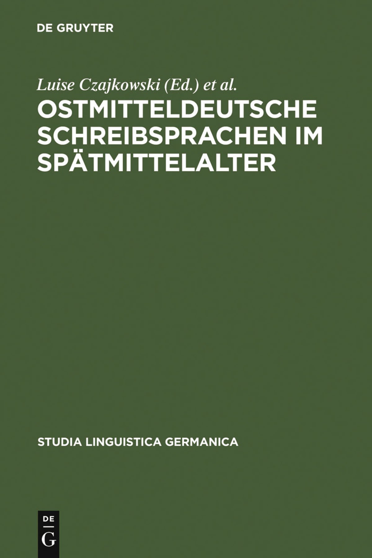 Cover image for Ostmitteldeutsche Schreibsprachen im Spätmittelalter ISBN 9783110196054