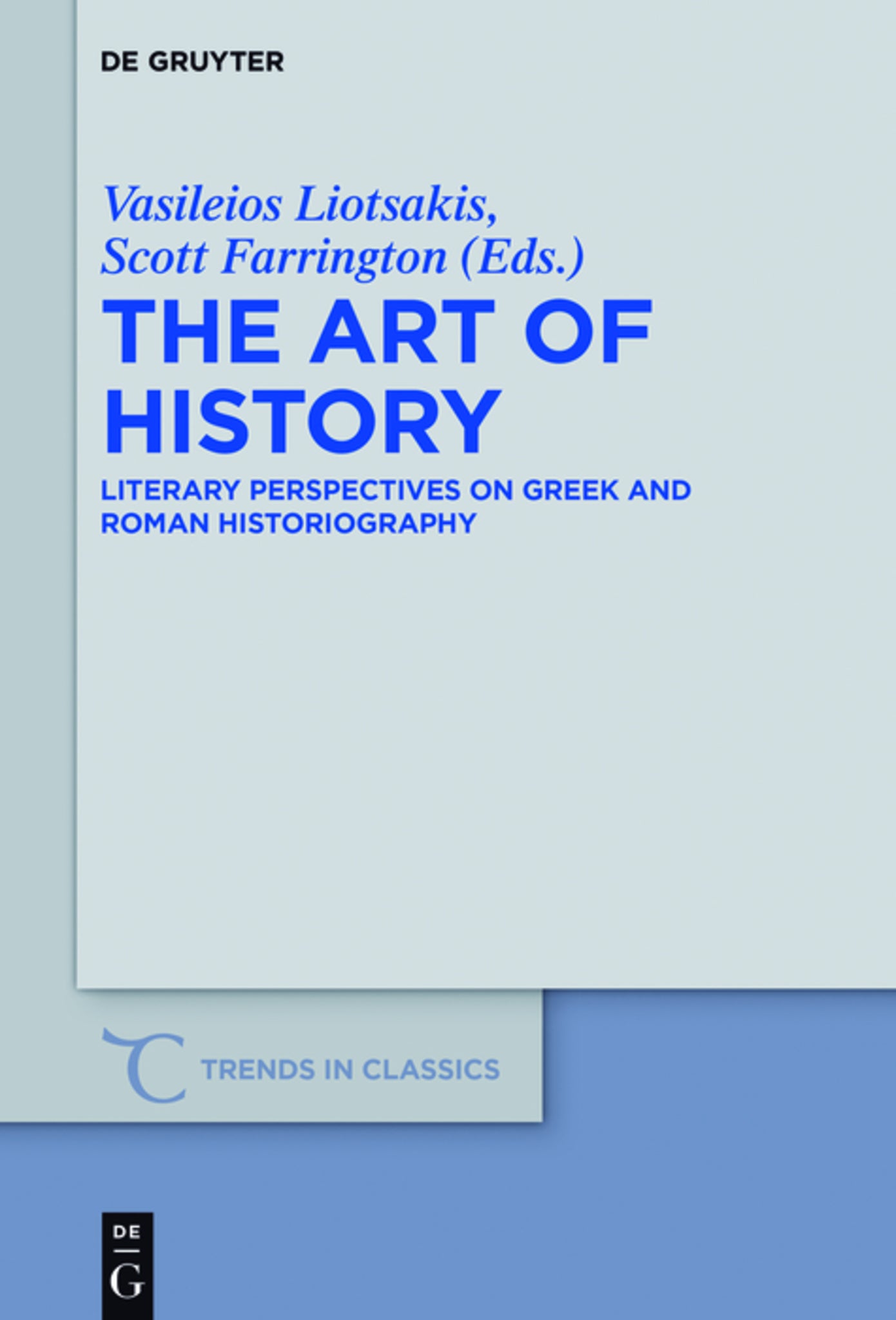 Cover image for The Art of History ISBN 9783110495263
