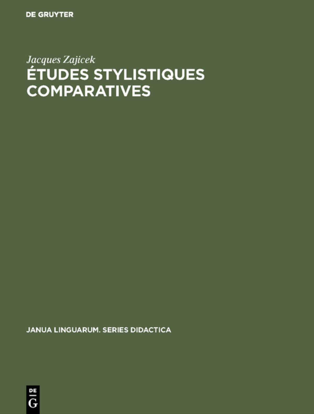 Études stylistiques comparatives