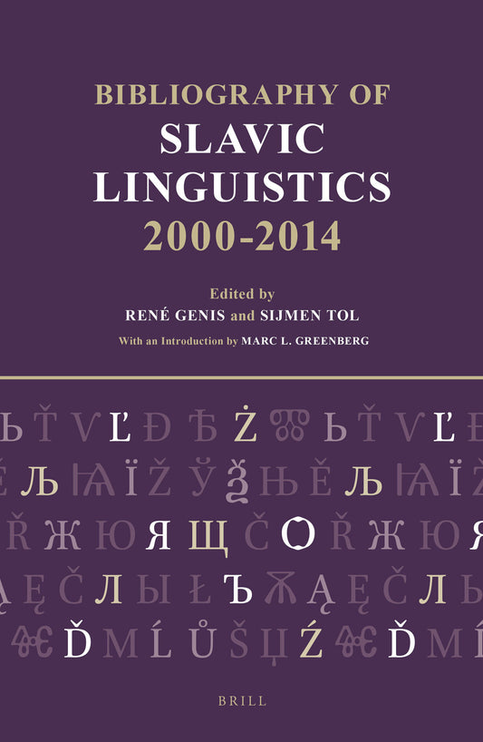 Bibliography of Slavic Linguistics, 2000-2014 (3 vols)